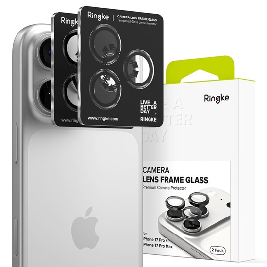 Picture of Ringke Ringke Camera Frame Protector 2-pack for iPhone 17 Pro / 17 Pro Max - Black