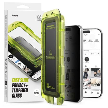 Attēls no Ringke Ringke Easy Slide 2-pack Privacy Glass for iPhone 17 Pro Max
