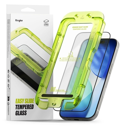 Attēls no Ringke Ringke Easy Slide 2-pack tempered glass for iPhone 17 - black