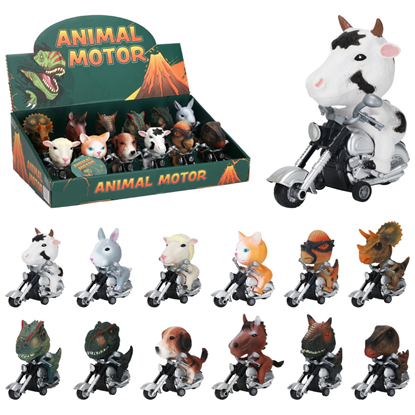 Picture of Rotaļlieta Dzīvnieks uz motocikla 12cm