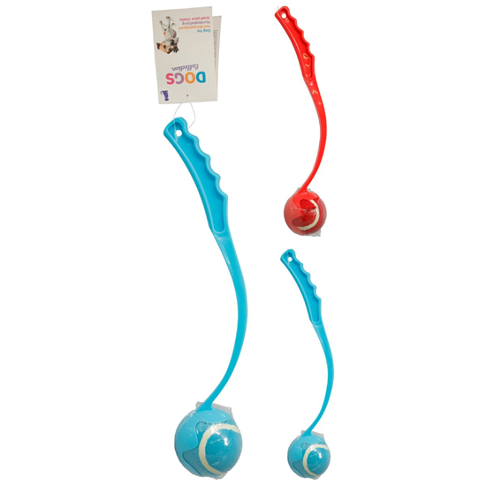 Изображение Rotaļlieta suņiem Bumba ar metamo kātu, 2veidi