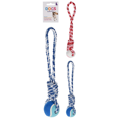 Изображение Rotaļlieta suņiem Bumba ar virvi, 2veidi