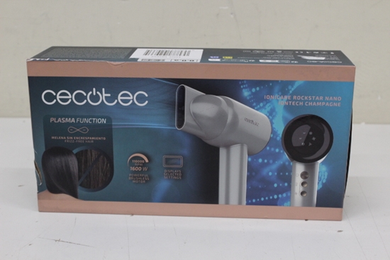 Picture of SALE OUT. Cecotec IoniCare RockStar Nano IonTech Champagne Hair dryer | Cecotec Hair Dryer | IoniCare RockStar Nano IonTech Champagne | 1600 W | Number of temperature settings 3 | Ionic function | Champagne | DAMAGED PACKAGING, UNPACKED