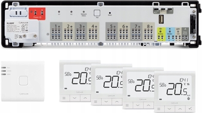 Изображение SALUS StartPack Premium RF - zestaw bezprzewodowego sterowania ogrzewaniem podogowym z zarzdzaniem przez Internet: KL08RF230V,  UG800, 4 x SQ610RF