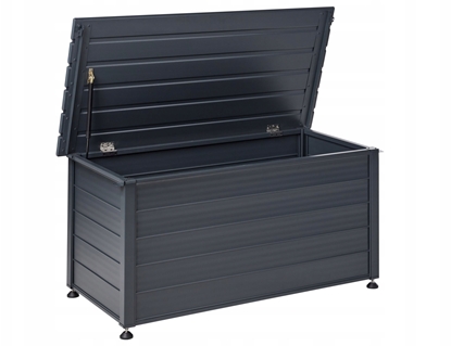 Picture of Skrzynia ogrodowa Beliani Skrzynia ogrodowa CAMPALTO Metal 123 cm 60 cm Ciemnoszary