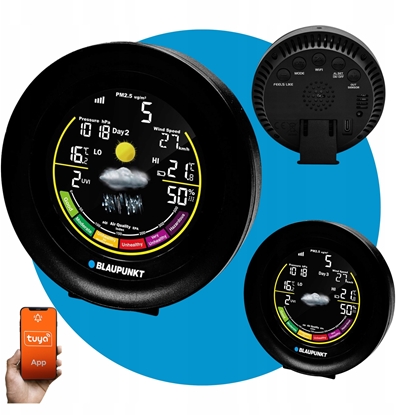 Attēls no Stacja pogodowa Blaupunkt Stacja pogodowa WS35BK APP wifi