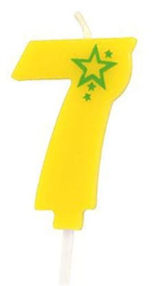 Изображение Svecīte dzimšanas dienas 7 dzeltena