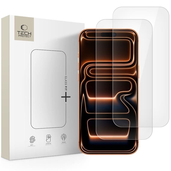 Picture of Tech-Protect Tech-Protect Glass Fit+ 2-pack tempered glass for iPhone 16 Pro Max / 17 Pro Max - transparent