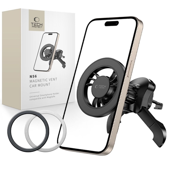 Picture of TECH-PROTECT N56 MAGNETIC MAGSAFE STABLE VENT CAR MOUNT BLACK