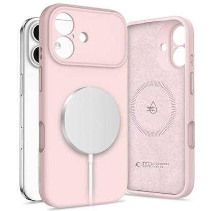 Attēls no TECH-PROTECT SILICONE MAGSAFE IPHONE 17 PINK PEARL