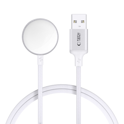 Attēls no TECH-PROTECT MC02 ULTRABOOST MAGNETIC CHARGER CABLE 100CM APPLE WATCH WHITE