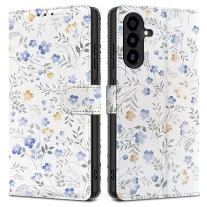 Picture of Tech-Protect Tech-Protect Wallet Case for Samsung Galaxy A26 5G / A17 4G / 5G - Daisies with Leaves
