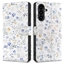 Attēls no Tech-Protect Tech-Protect Wallet Case for Samsung Galaxy A26 5G / A17 4G / 5G - Daisies with Leaves