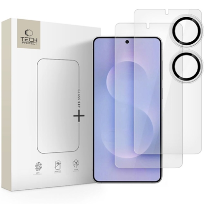 Attēls no Tech-Protect Tempered Glass Tech-Protect Glass Set+ 3-pack for Samsung Galaxy S25 Edge - transparent