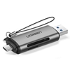 Picture of Ugreen Ugreen CM185 50706 reader for SD / micro SD cards on USB-A 3.0 / USB-C 3.0 - gray