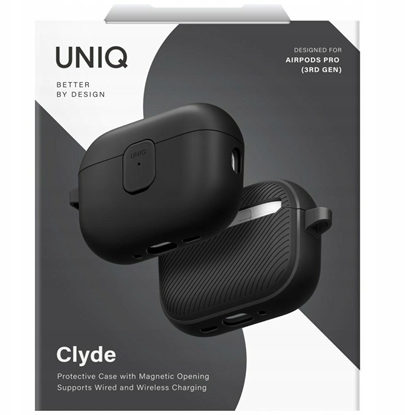 Изображение UNIQ Clyde - etui do AirPods Pro 3 czarne/szare