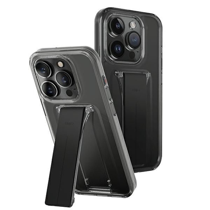 Picture of UNIQ Uniq case Heldro Mount with Stand iPhone 15 Pro Max 6.7" smoke/vapor smoke