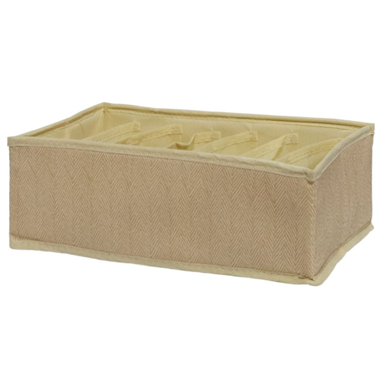 Picture of Uzglabāšanas kaste 32x16x11cm, 7 iedalījumi, bēša