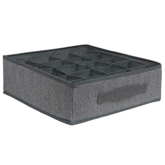 Picture of Uzglabāšanas kaste 32x32x11cm, 20 iedalījumi, pelē