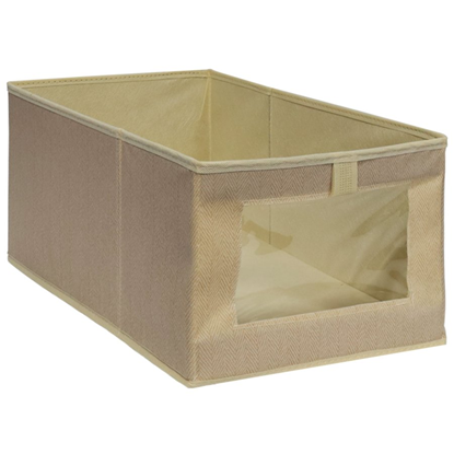 Attēls no Uzglabāšanas kaste 40x25x20cm ar logu, bēša