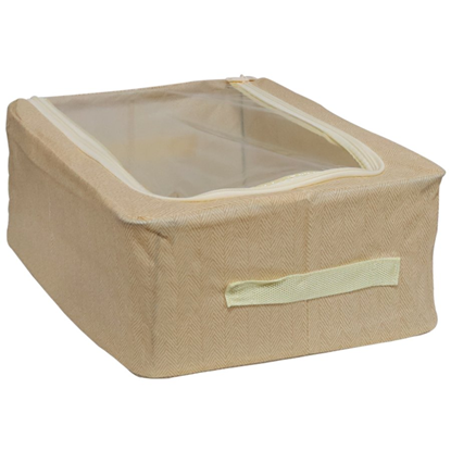 Attēls no Uzglabāšanas kaste 40x30x15cm ar vāku, un logu, bē