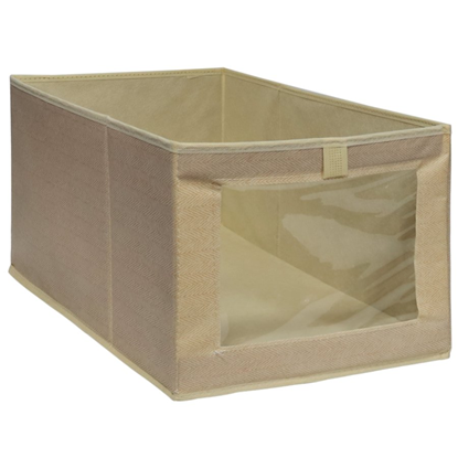 Attēls no Uzglabāšanas kaste 47x30x25cm ar logu, bēša