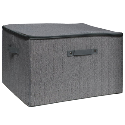 Attēls no Uzglabāšanas kaste 50x37x31cm auduma, pelēka