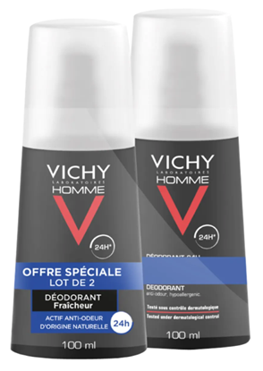 Attēls no Vichy Homme Deodorant 24H / 2 x 100 ml
