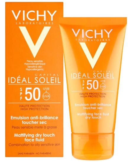 Picture of Vichy Idéal Soleil SPF50 Mattifying Face Fluid Dry Touch Protective Cream 50ml