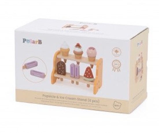 Изображение Viga 44293 PolarB Drewniany zestaw lodów  maa lodziarnia