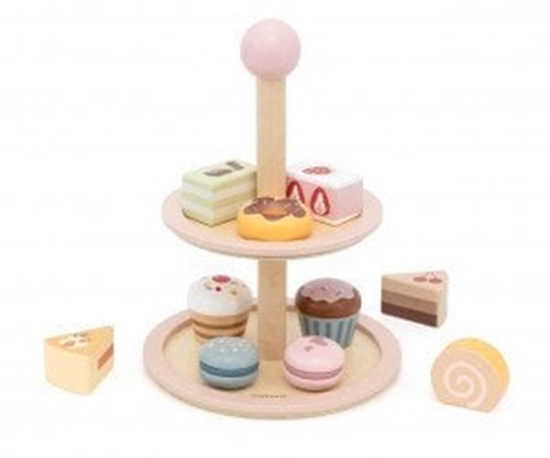 Изображение Viga Toys 44284 PolarB Sodka Patera  Drewniany Makaroniki i Torciki