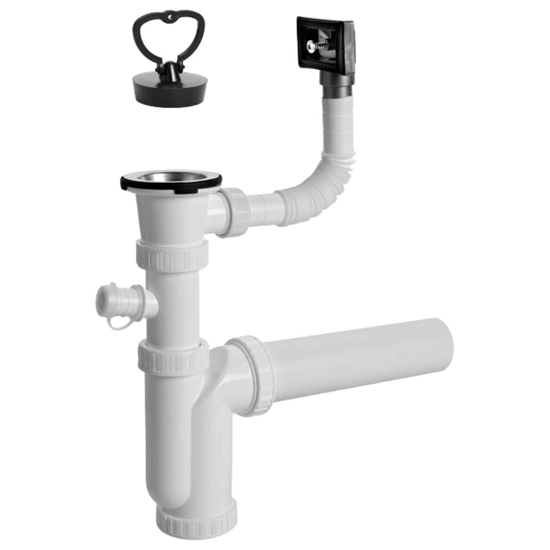 Изображение Virtuves izl. pudeļsifons 1 1|2X50mm ar izplūdi, p