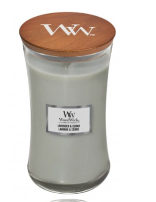 Attēls no Woodwick Lavender & Cedar Scented candle 610 g
