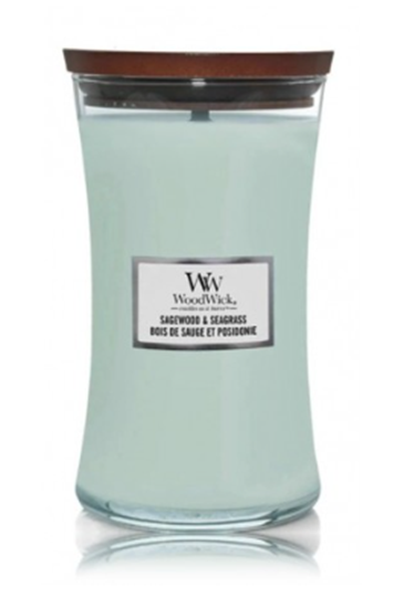 Picture of Woodwick Sagewood & Seagrass Scented Candle 610 g