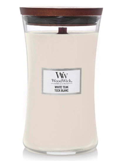 Picture of Woodwick White Teak Candle 610g