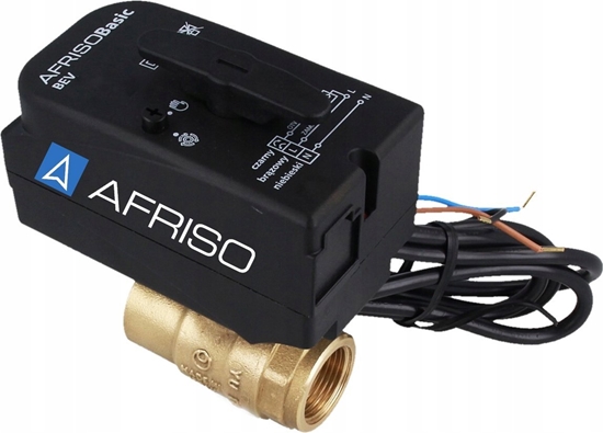 Изображение Zawór kulowy 2-drogowy z siownikiem BEV DN20, Rp3/4 24V AC, Kvs 45 m3/hA