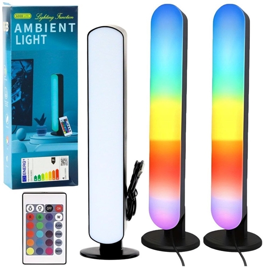 Picture of Zestaw Lampy Ambient RGB LED Gamingowe na Biurko Pilot 2 szt.