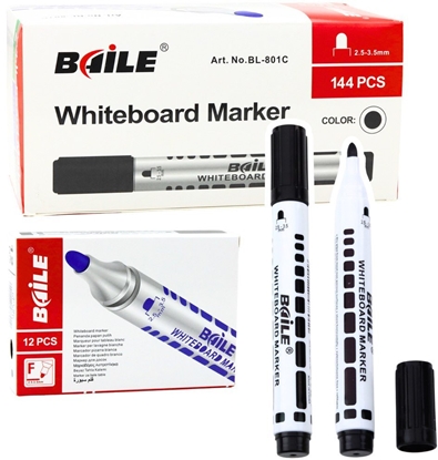 Изображение Zestaw Markery Do Tablicy Suchocieralnej Czarne 12szt