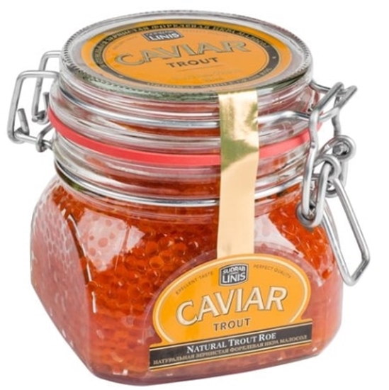 Изображение Foreļu ikri Premium, stiklā, SUDRABLĪNIS, 300 g