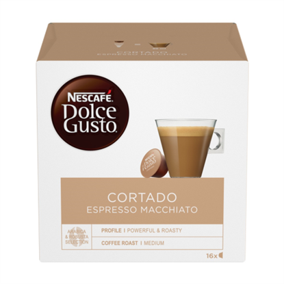 Изображение Nescafe Dolce Gusto Cortado Espresso Macchiato Coffee, 16 capsules