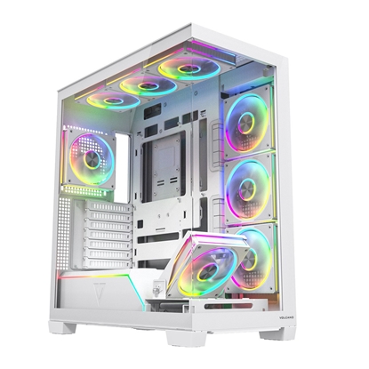 Изображение Obudowa PC VOLCANO STELLAR PLUS ARGB MIDI 8F Biała