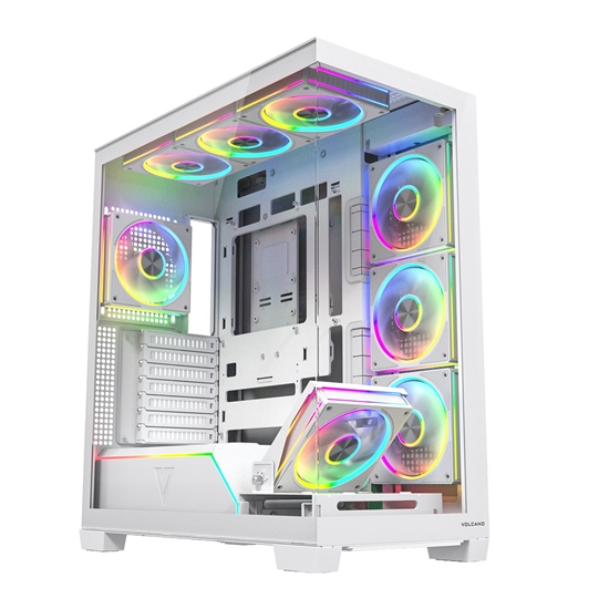 Picture of Obudowa PC VOLCANO STELLAR PLUS ARGB MIDI 8F Biała