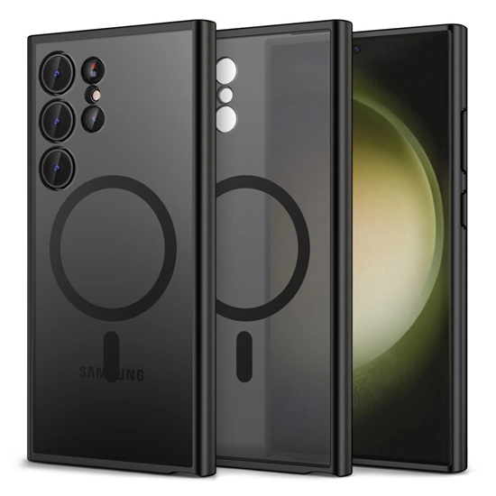 Picture of Tech-Protect - Tech-Protect MagMat MagSafe Case for Samsung Galaxy S24 Ultra - Matte Black