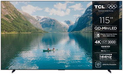 Изображение TV Set|TCL|115 "|4K Ultra HD|3840 x 2160 pixels|Flat|16:9|QD-Mini LED|115C7K