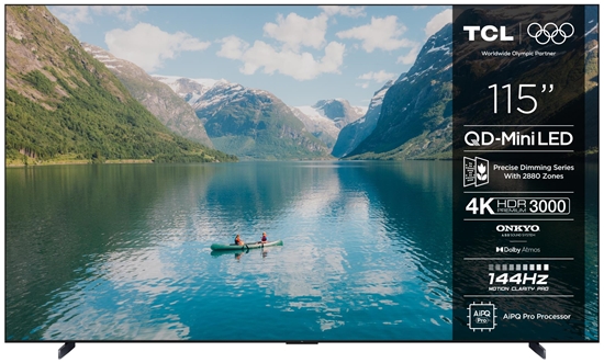 Picture of TV Set|TCL|115 "|4K Ultra HD|3840 x 2160 pixels|Flat|16:9|QD-Mini LED|115C7K