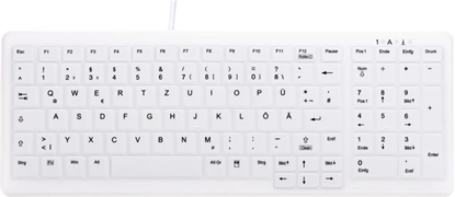 Изображение Cherry AK-C7000 tastatūra Medicīnisks USB QWERTZ Vācu Balts