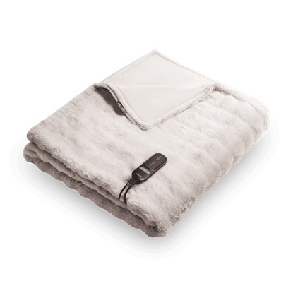 Attēls no Duux Yentl Heated Overblanket, 200 x 200 cm | DXOB12 | Number of heating levels 9 | Number of persons 1 | Washable | Remote control | Premium faux fur | 200 W | Bubble Gray