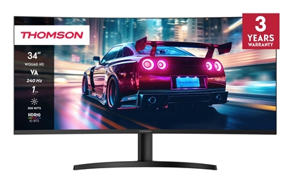 Picture of LCD Monitor|THOMSON|34 "|3440 x 1440 pixels|UltraWide Quad HD|LCD|Curved|M34QG7Y14C