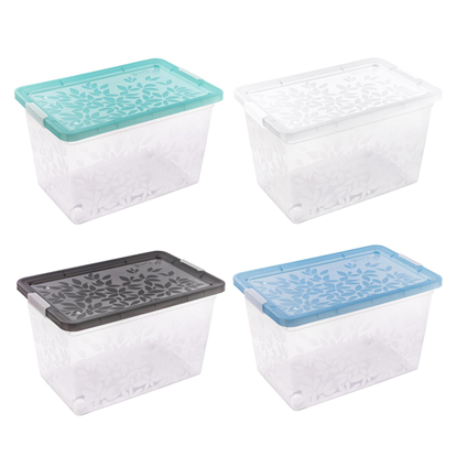 Attēls no Uzglabāšanas kaste Jasmine ar vāku un riteņiem 55L