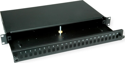 Attēls no Value 19" splice box empty 1U, extendable, 24x SC-DX